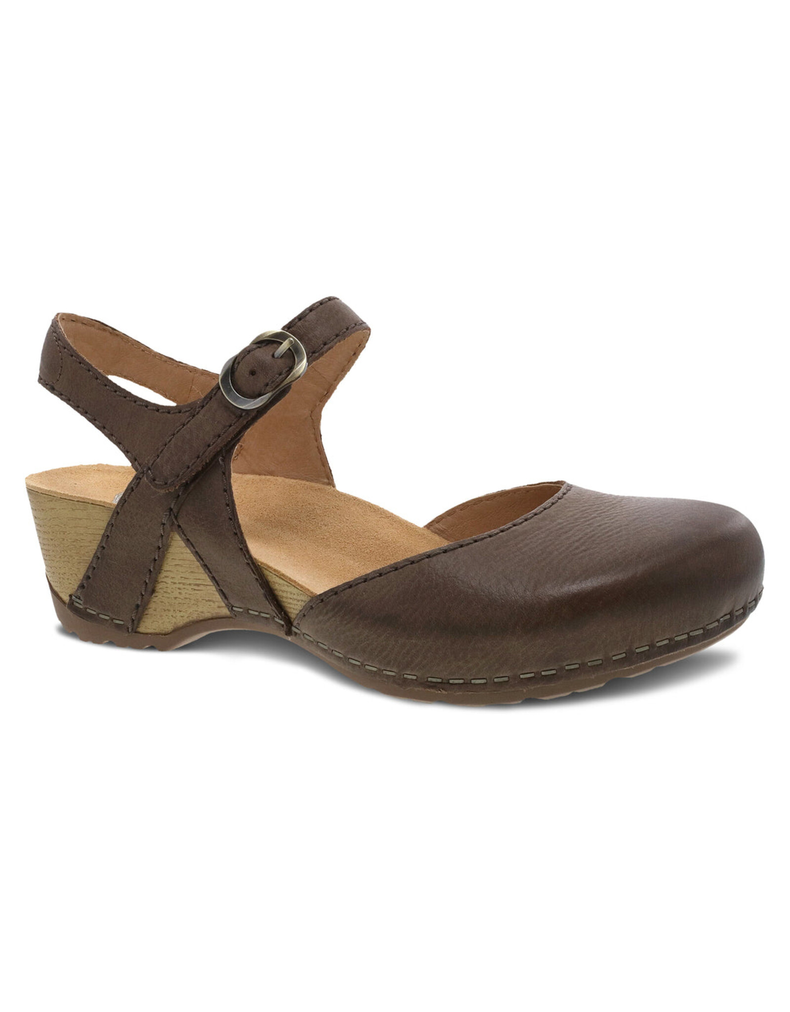 DANSKO WOMEN'S TIFFANI BROWN MILLED BURNISHED