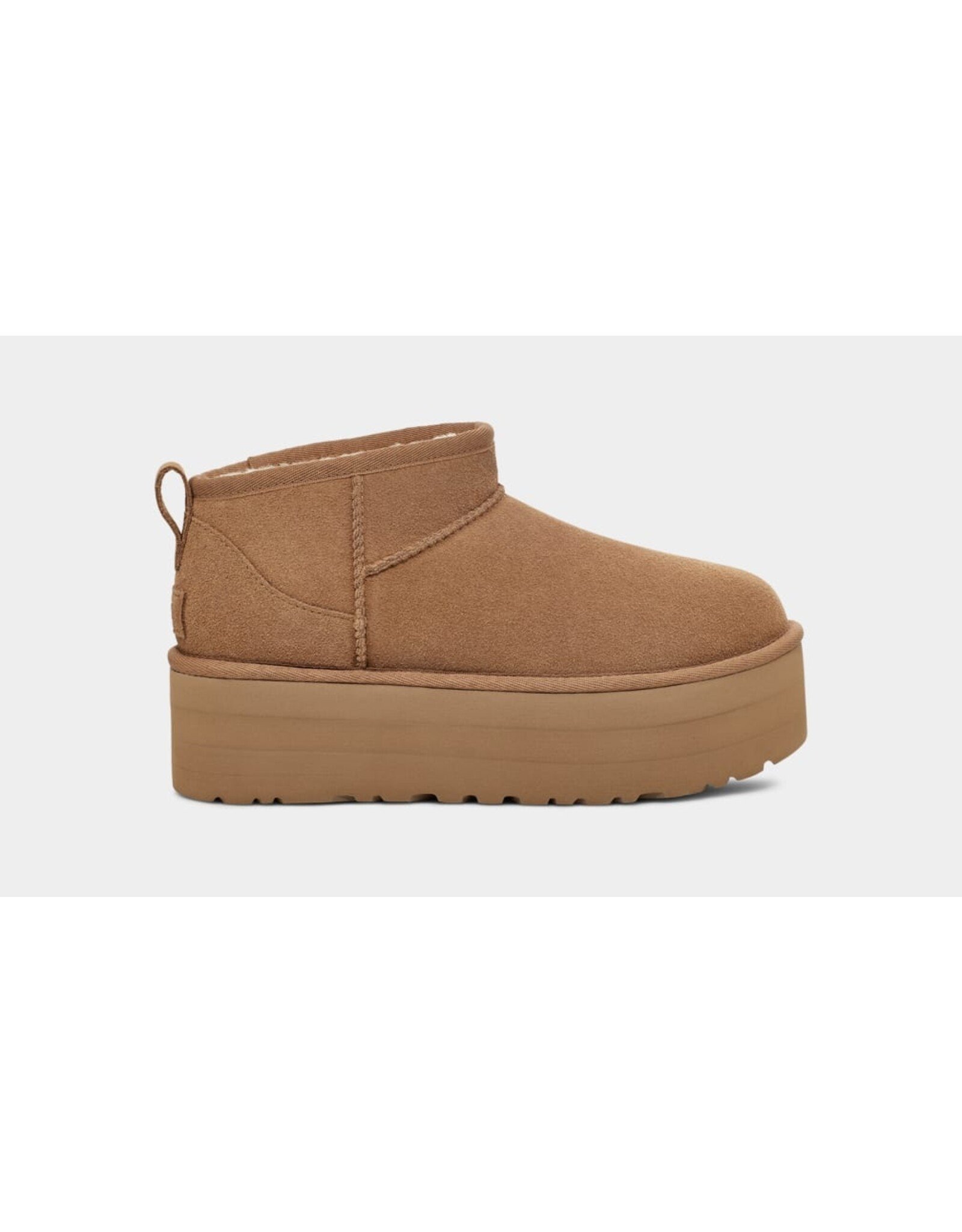 UGG WOMEN'S CLASSIC ULTRA MINI PLATFORM BOOT-CHESTNUT