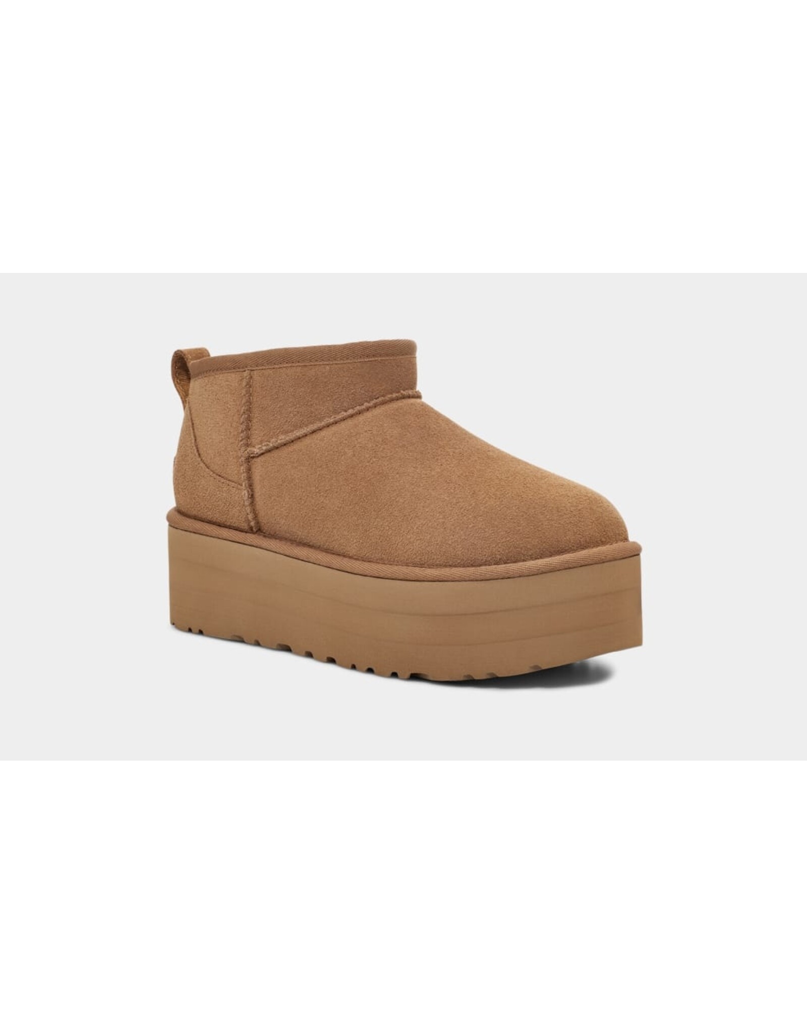 UGG WOMEN'S CLASSIC ULTRA MINI PLATFORM BOOT-CHESTNUT