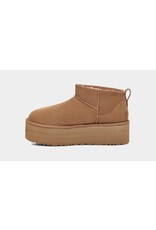 UGG WOMEN'S CLASSIC ULTRA MINI PLATFORM BOOT-CHESTNUT