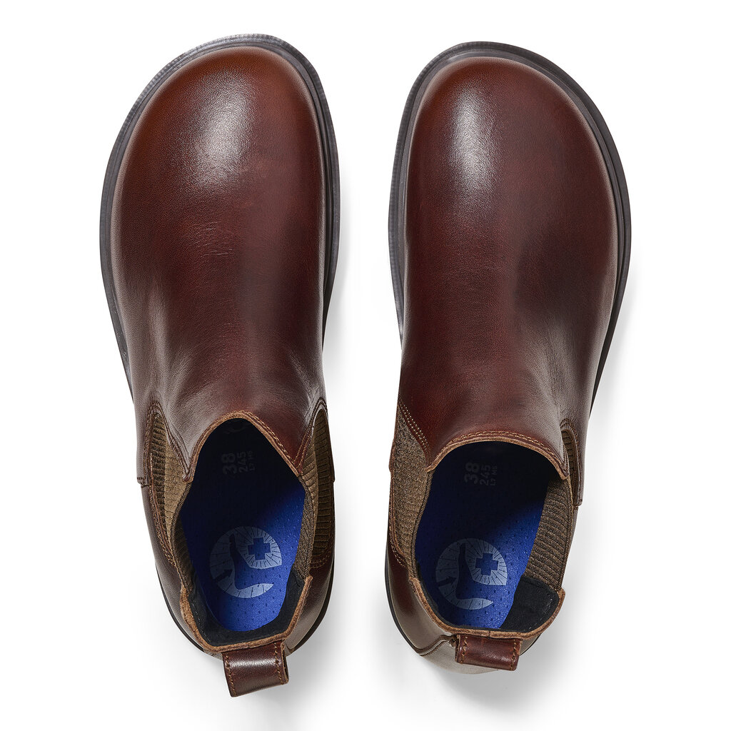 BIRKENSTOCK HIGHWOOD DEEP BLUE LEATHER-CHOCOLATE