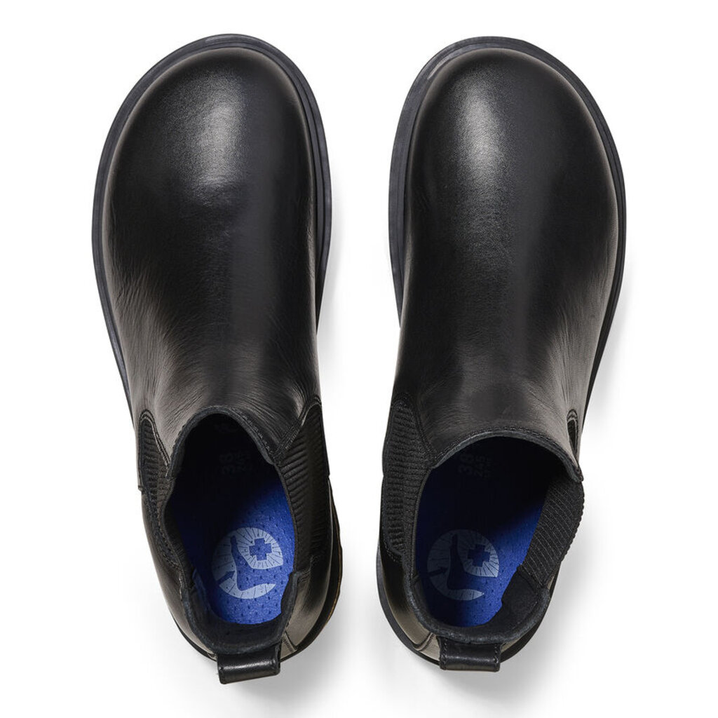 BIRKENSTOCK HIGHWOOD DEEP BLUE LEATHER-BLACK - BEND SHOE CO