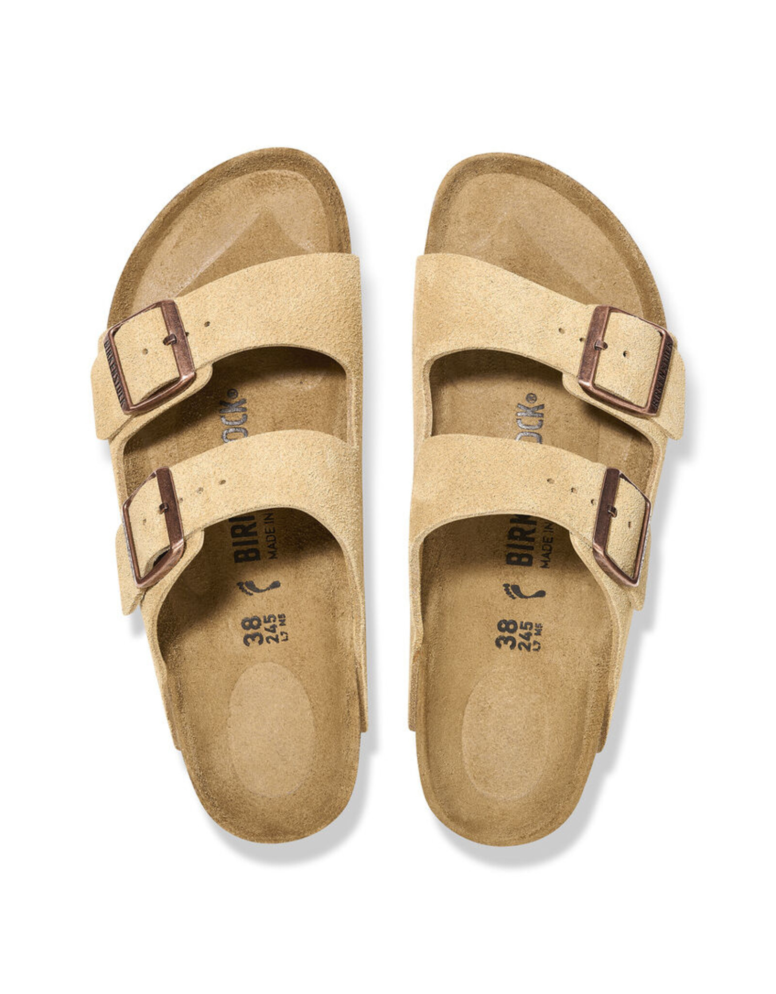 BIRKENSTOCK ARIZONA SUEDE-LATTE CREAM