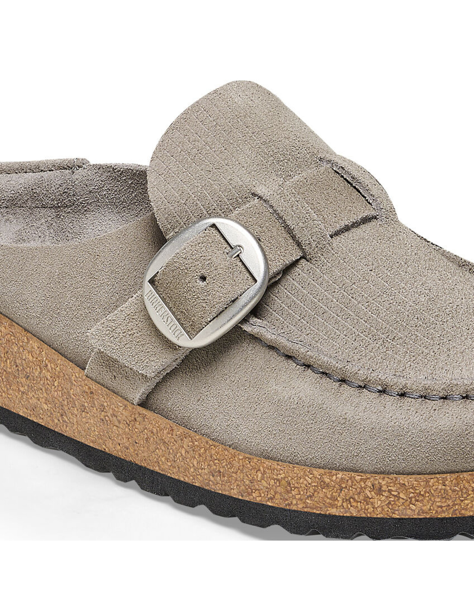 BIRKENSTOCK BUCKLEY SUEDE LEATHER-CORDUROY STONE COIN