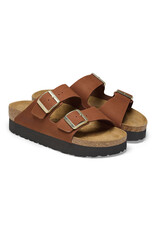 BIRKENSTOCK ARIZONA PLATFORM NUBUCK-PECAN