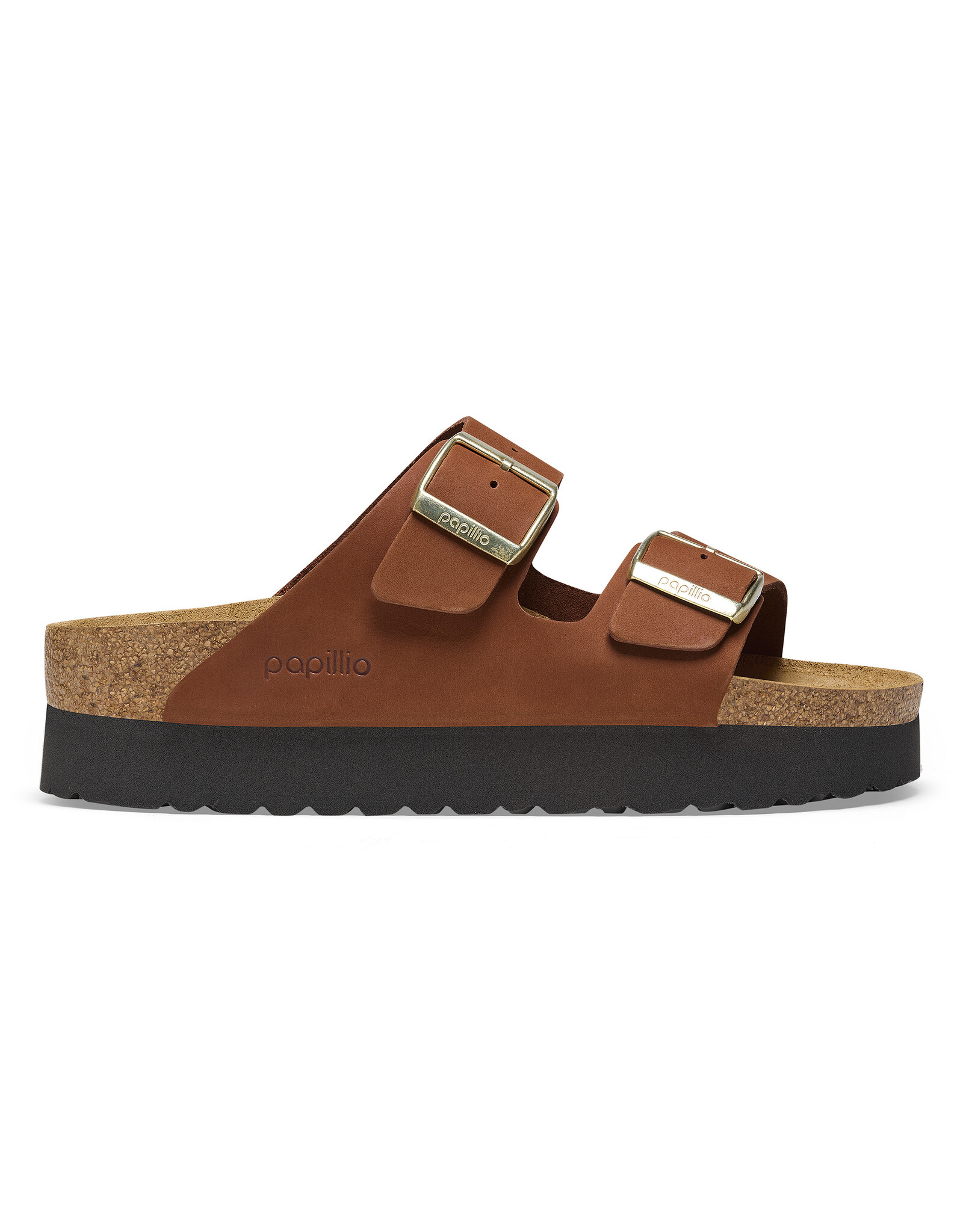 BIRKENSTOCK ARIZONA PLATFORM NUBUCK-PECAN