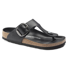 BIRKENSTOCK GIZEH BIG BUCKLE OILED LEATHER-BLACK - BEND SHOE CO