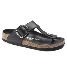 BIRKENSTOCK GIZEH BIG BUCKLE OILED LEATHER-BLACK