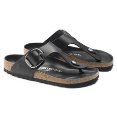 BIRKENSTOCK GIZEH BIG BUCKLE OILED LEATHER-BLACK - BEND SHOE CO