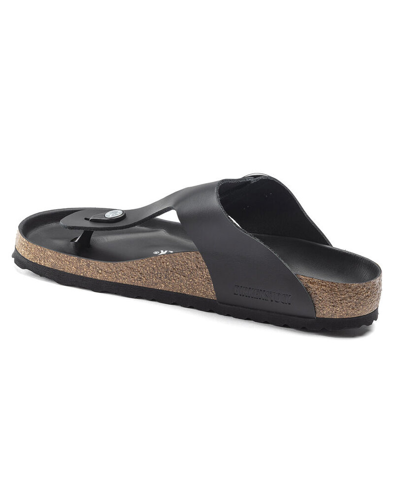 BIRKENSTOCK GIZEH BIG BUCKLE OILED LEATHER-BLACK
