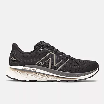 NEW BALANCE MEN'S 860V13-BLACK/WHITE/MAGNET