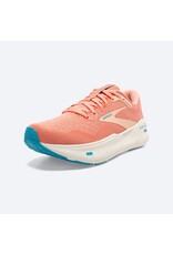 BROOKS WOMEN'S GHOST MAX-PAPAYA/APRICOT/BLUE