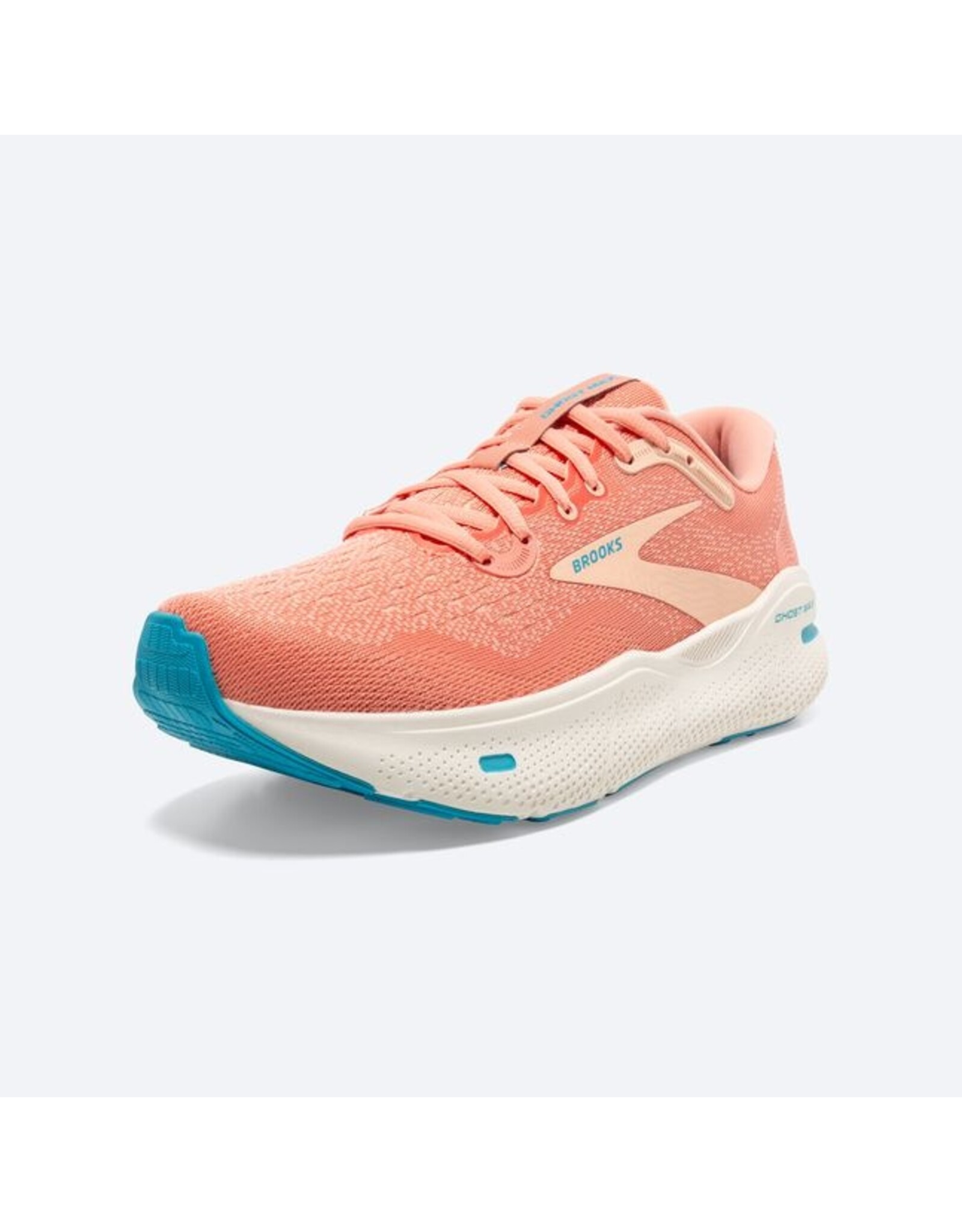 BROOKS WOMEN'S GHOST MAX-PAPAYA/APRICOT/BLUE