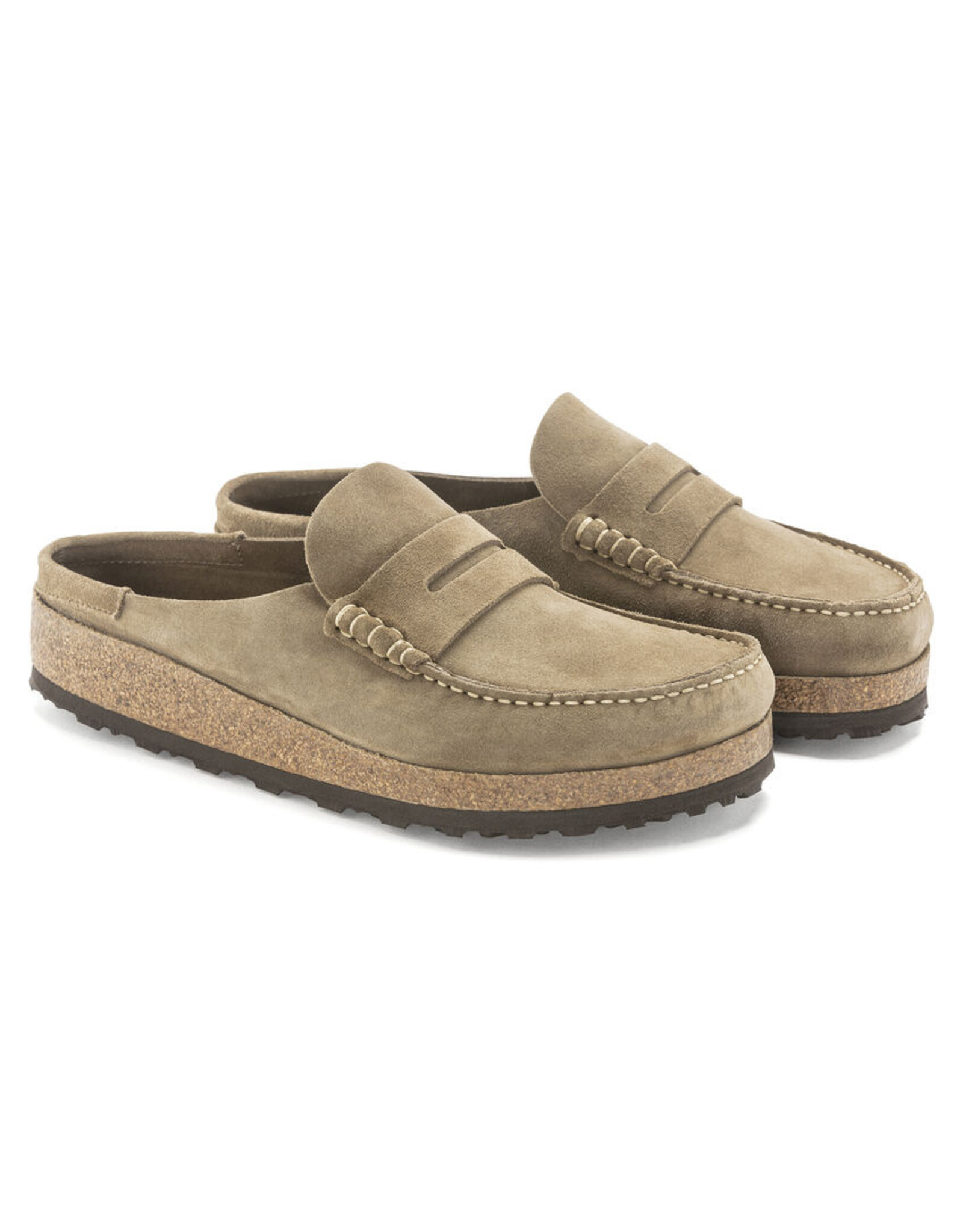 BIRKENSTOCK NAPLES GRIP SUEDE TAUPE