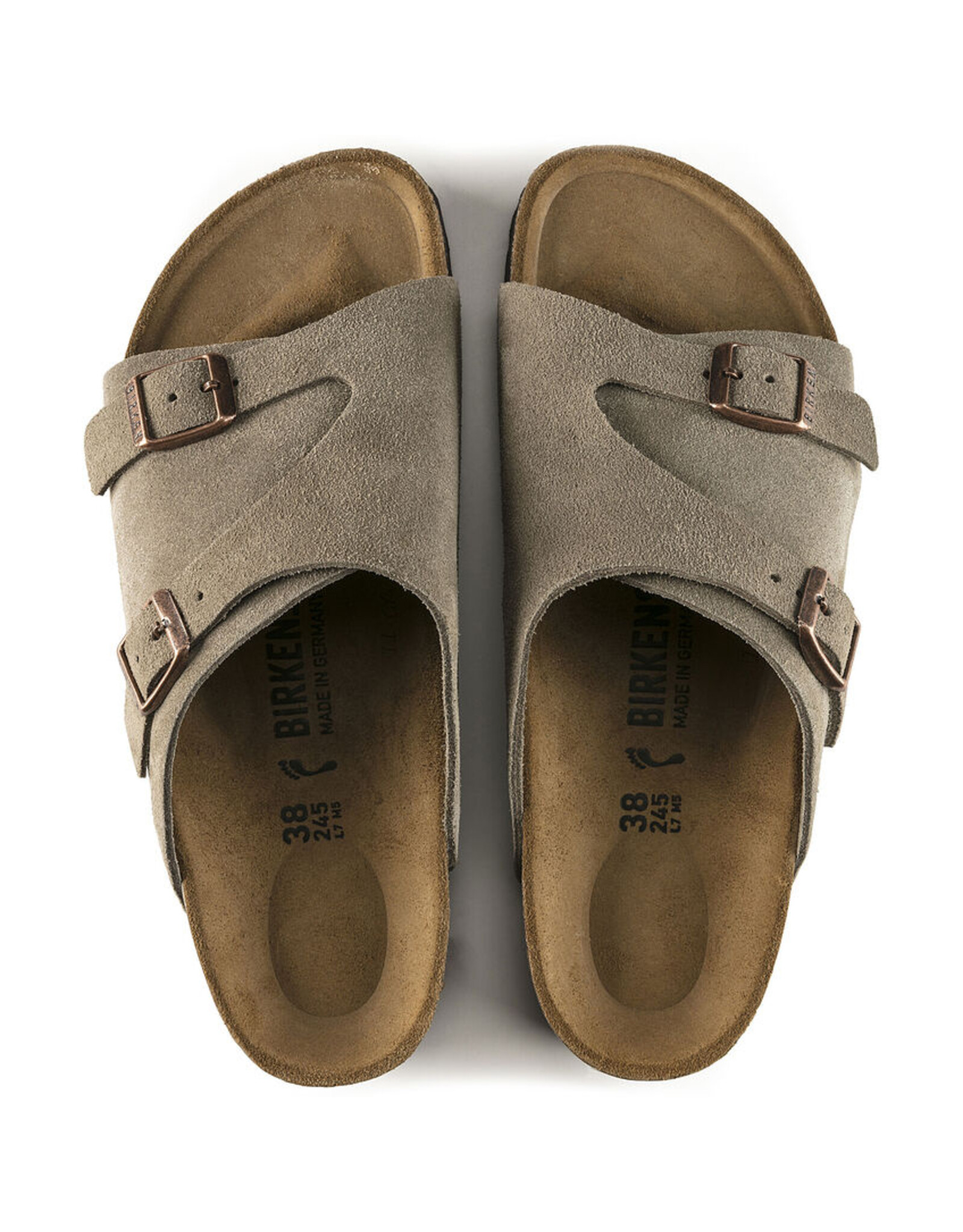 BIRKENSTOCK ZURICH SUEDE TAUPE