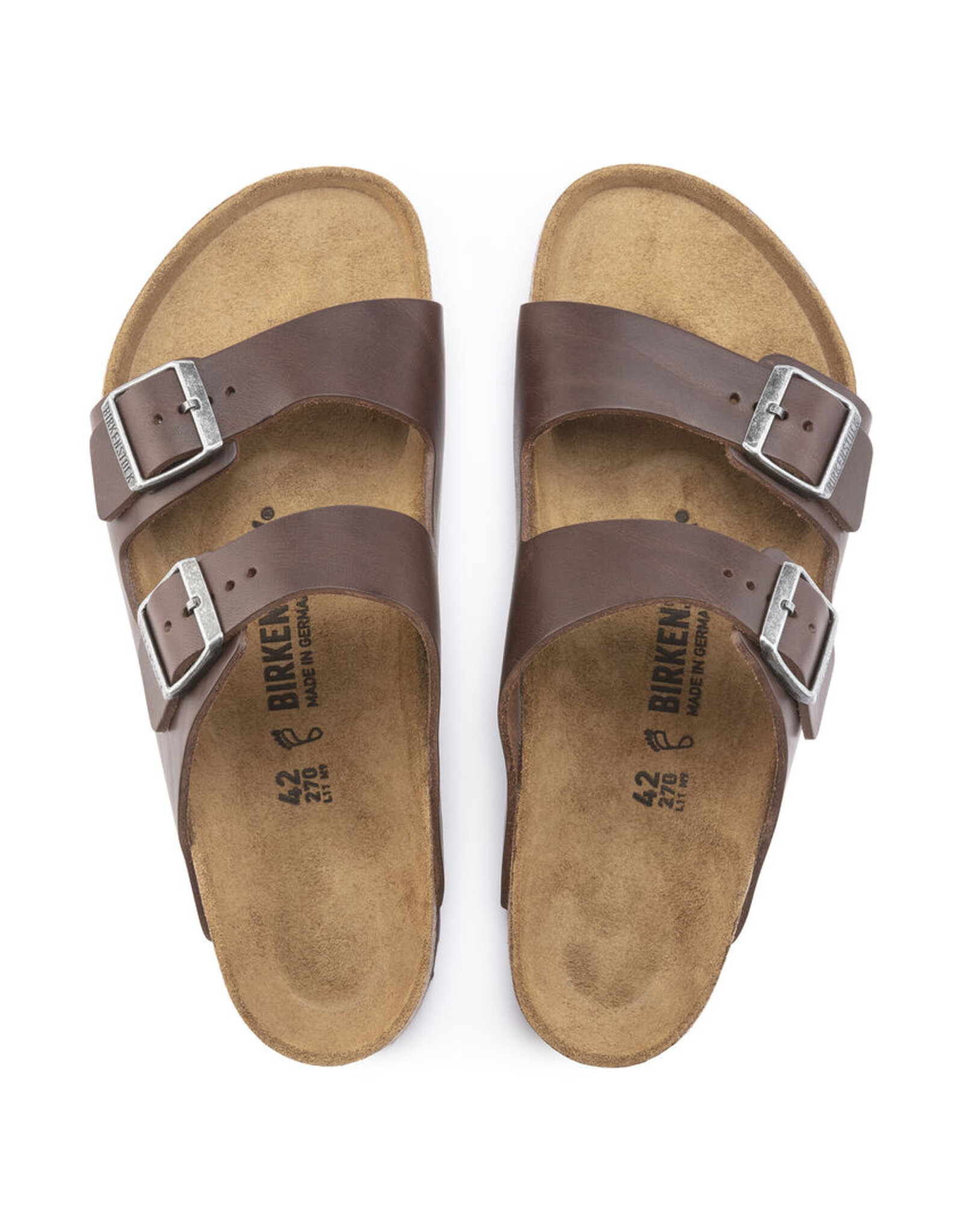 BIRKENSTOCK ARIZONA GRIP VINTAGE LEATHER-ROAST