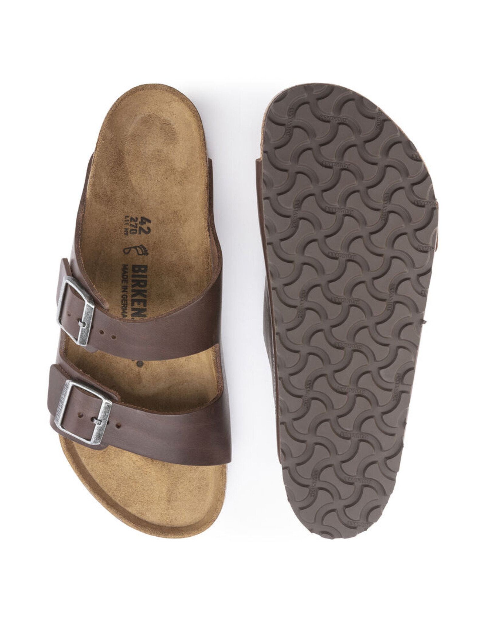 BIRKENSTOCK ARIZONA GRIP VINTAGE LEATHER-ROAST