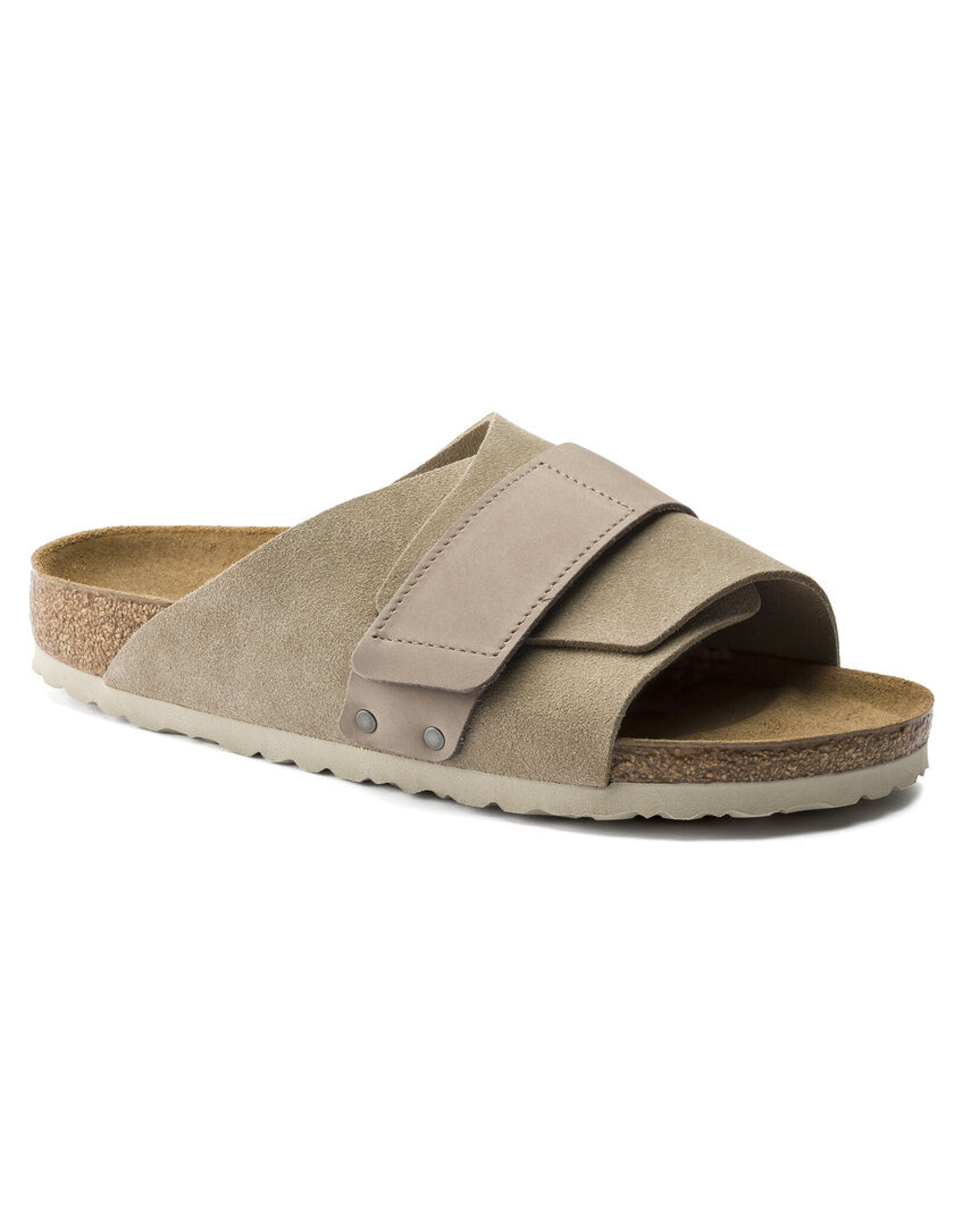 BIRKENSTOCK MEN'S KYOTO NUBUCK/SUEDE LEATHER-TAUPE