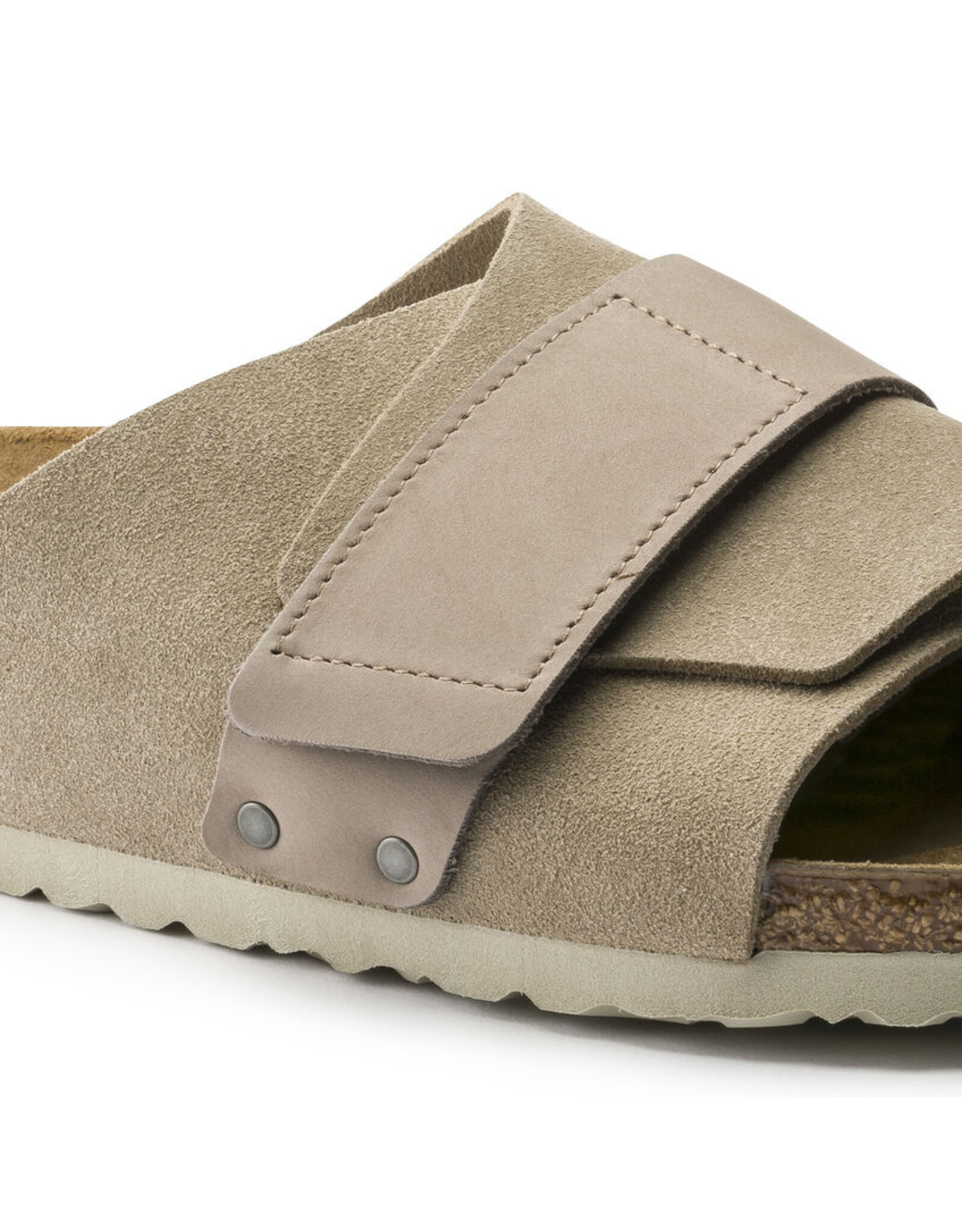 BIRKENSTOCK MEN'S KYOTO NUBUCK/SUEDE LEATHER-TAUPE