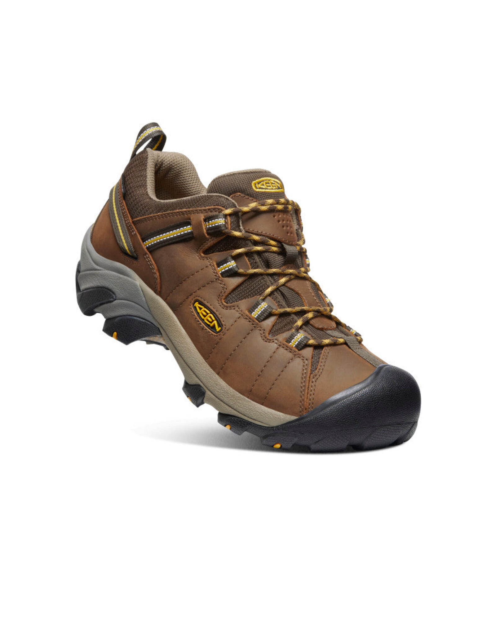 KEEN MEN'S TARGHEE II WATERPROOF LOW-CASCADE BROWN/GOLDEN YELLOW