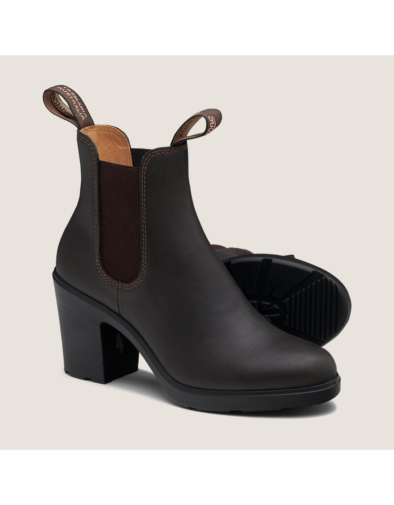 BLUNDSTONE WOMEN'S BLOCK HEELED BOOT-BROWN