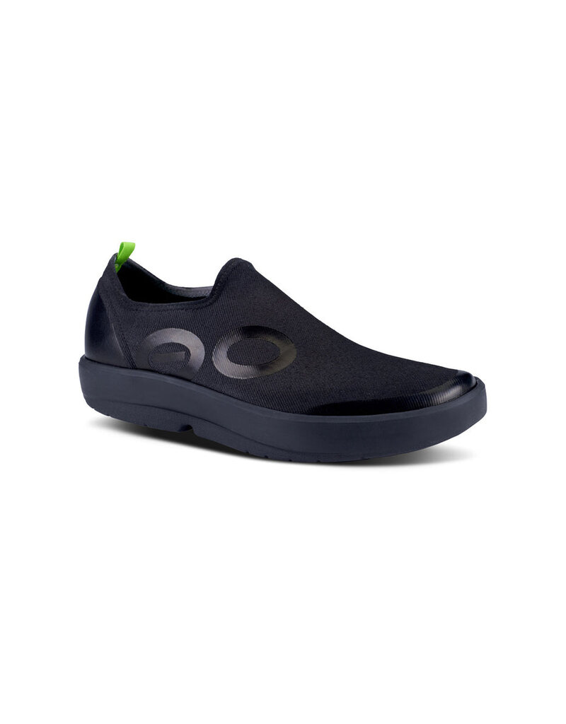 OOFOS OOMG MEN'S EEZEE CANVAS LOW-BLACK