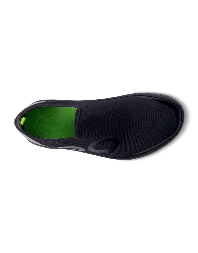 OOFOS OOMG MEN'S EEZEE CANVAS LOW-BLACK