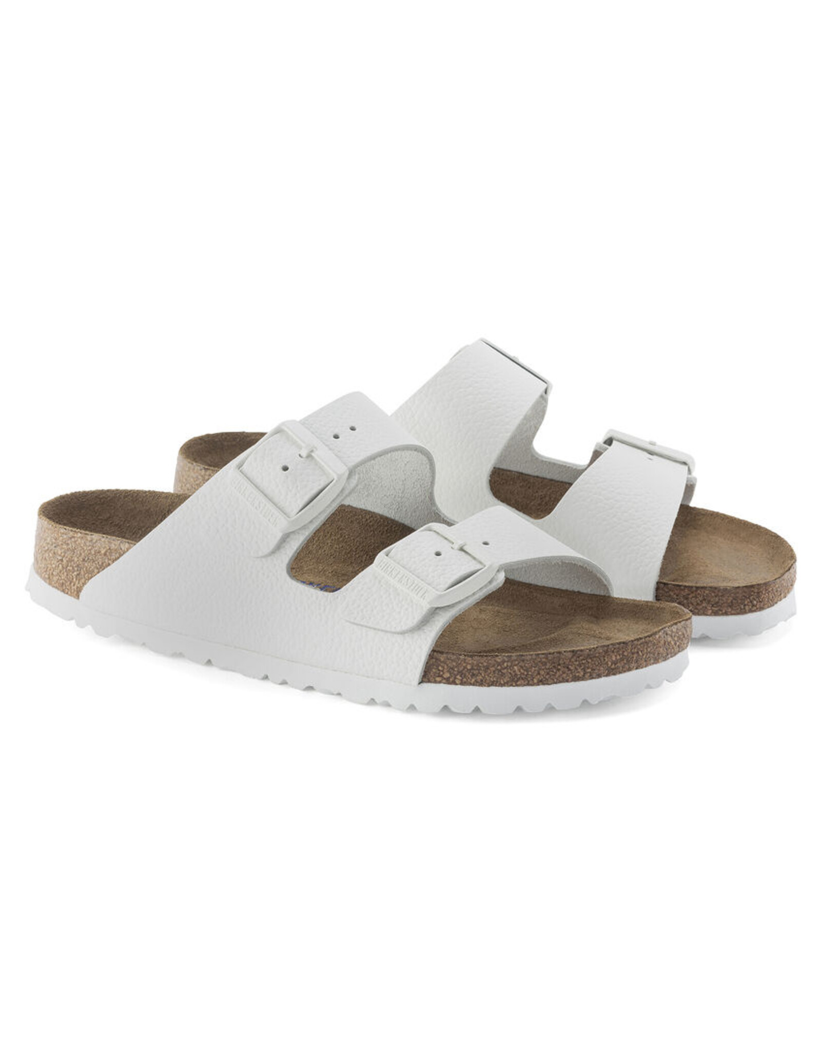 BIRKENSTOCK ARIZONA SOFT FOOTBED WHITE LEATHER