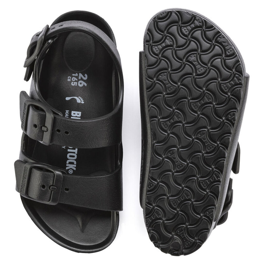 BIRKENSTOCK MILANO KIDS-BLACK EVA