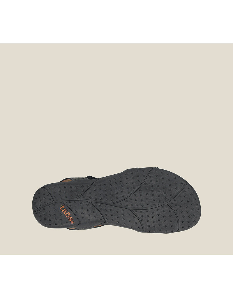 TAOS WOMEN'S TROPHY 2 SANDAL-BLACK EMBOSS