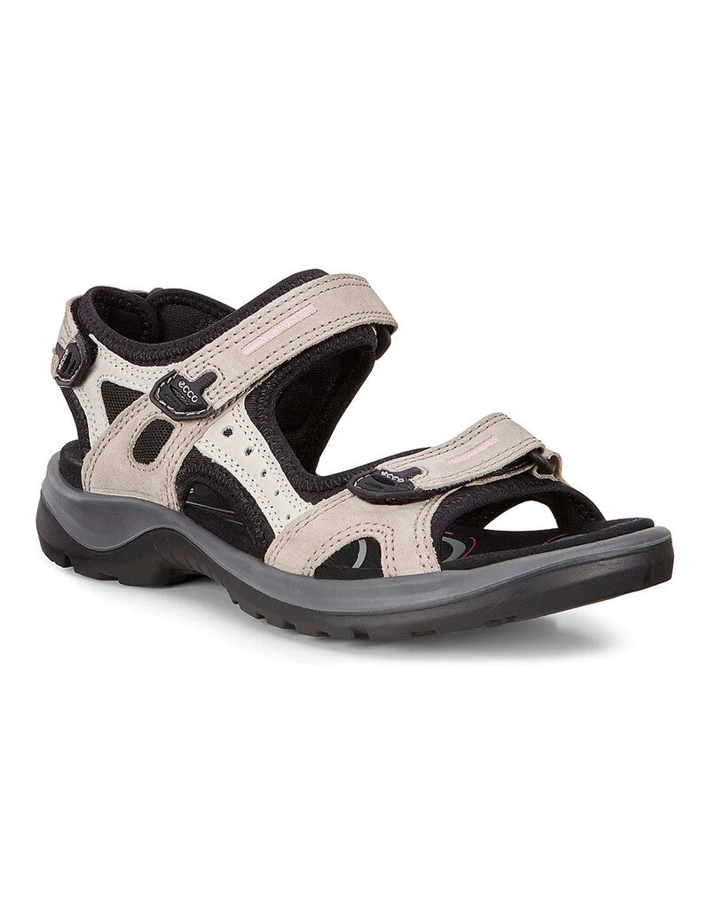 ECCO WOMEN'S YUCATAN SANDAL-ATMOSPHERE/ICE W/BLACK