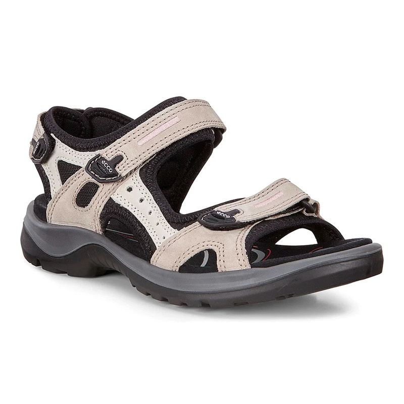 ECCO WOMEN'S YUCATAN SANDAL-ATMOSPHERE/ICE W/BLACK