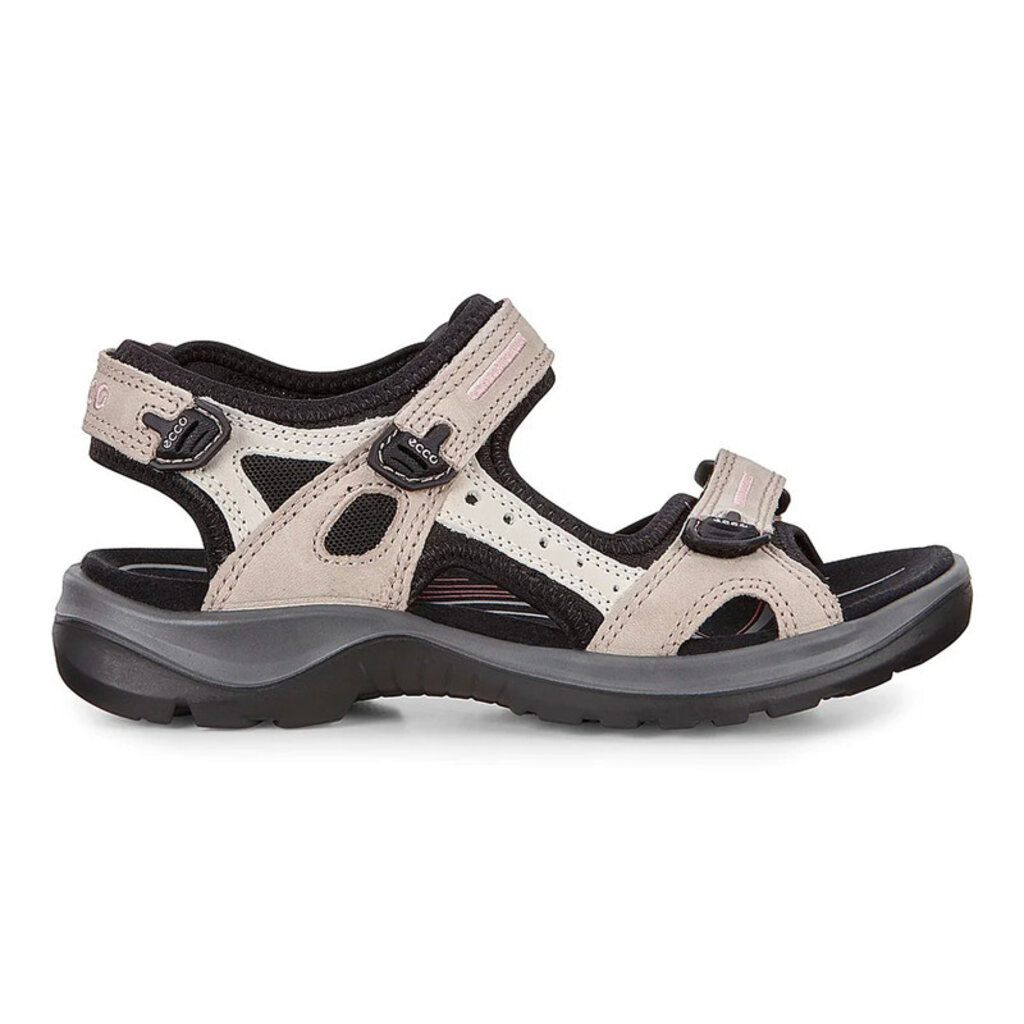 ECCO WOMEN'S YUCATAN SANDAL-ATMOSPHERE/ICE W/BLACK