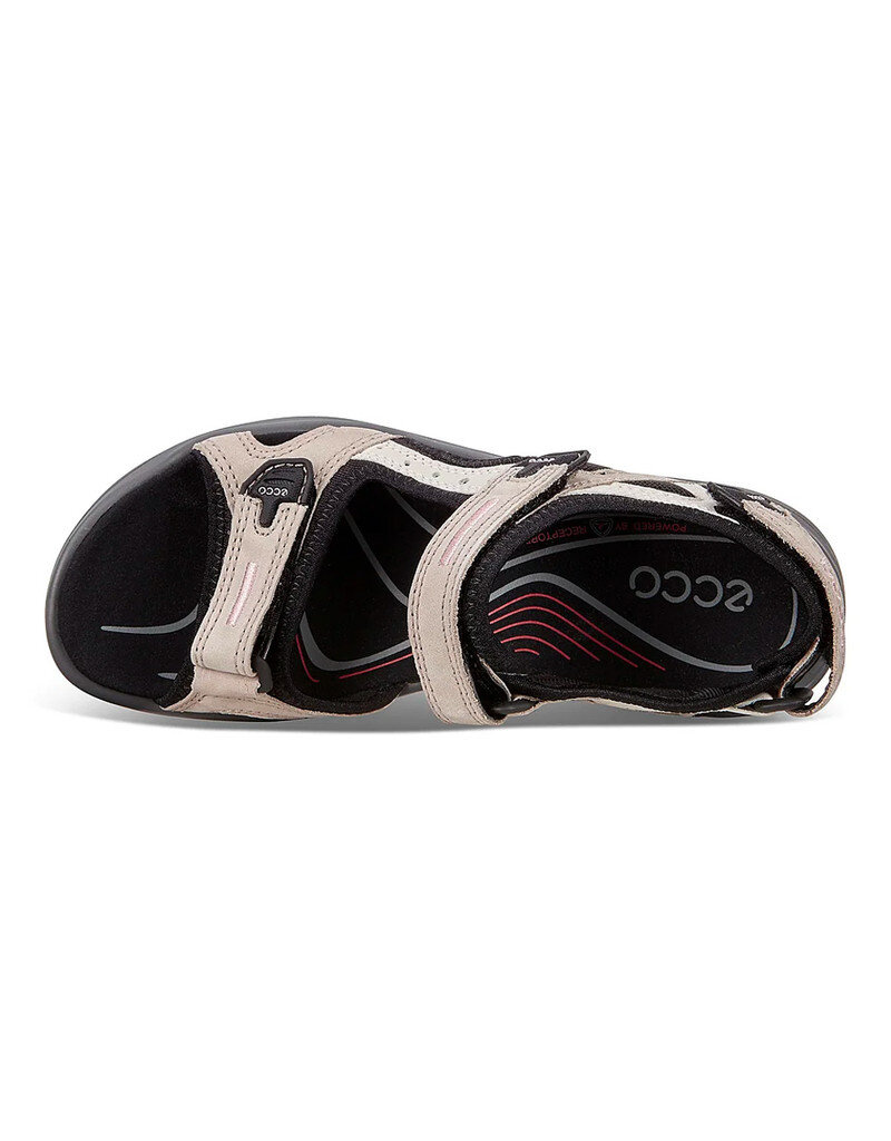 ECCO WOMEN'S YUCATAN SANDAL-ATMOSPHERE/ICE W/BLACK
