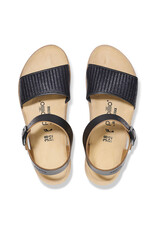 BIRKENSTOCK GLENDA BLACK RAFFIA/LEATHER