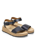 BIRKENSTOCK GLENDA BLACK RAFFIA/LEATHER