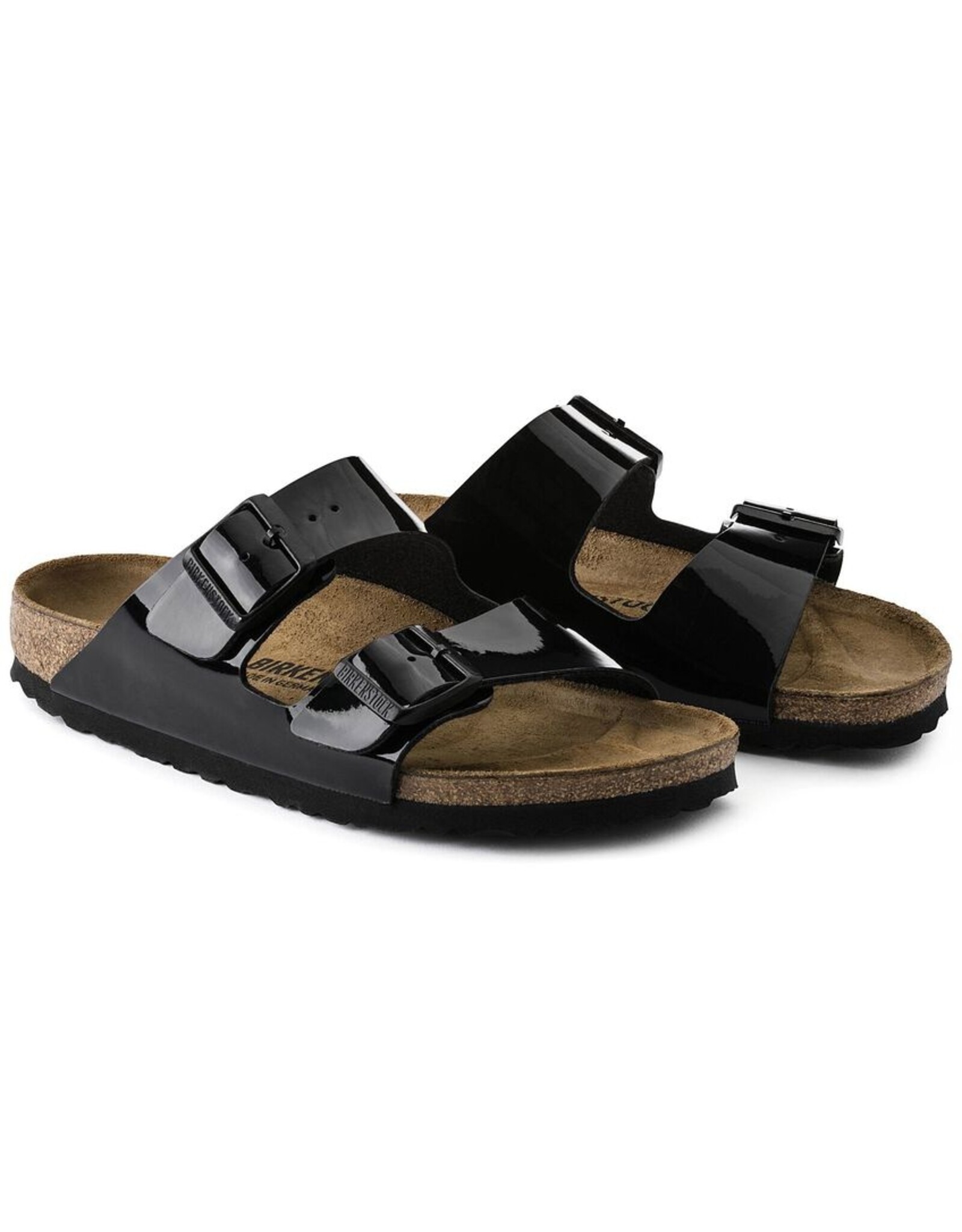 BIRKENSTOCK ARIZONA BIRKO-FLOR-PATENT BLACK