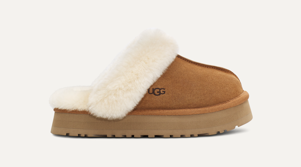 UGG WOMEN'S DISQUETTE SLIPPER-CHESTNUT