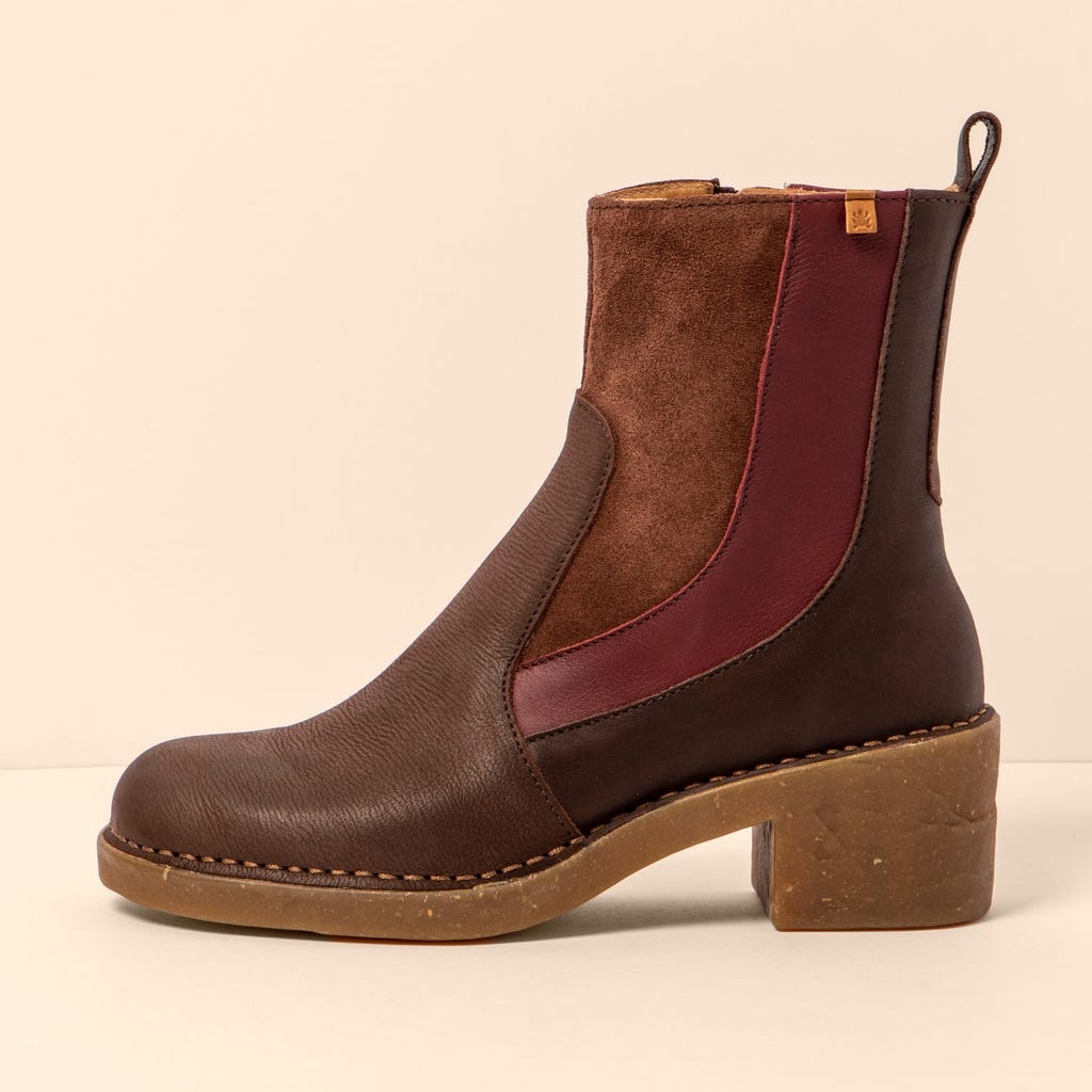 EL NATURALISTA WOMEN'S TICINO LEATHER BOOT-MULTI BROWN