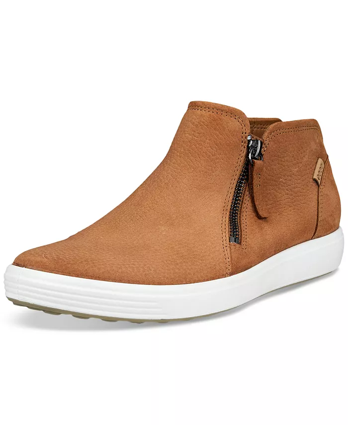 ECCO WOMEN'S SOFT 7 SIDE ZIP BOOTIE-CASHMERE