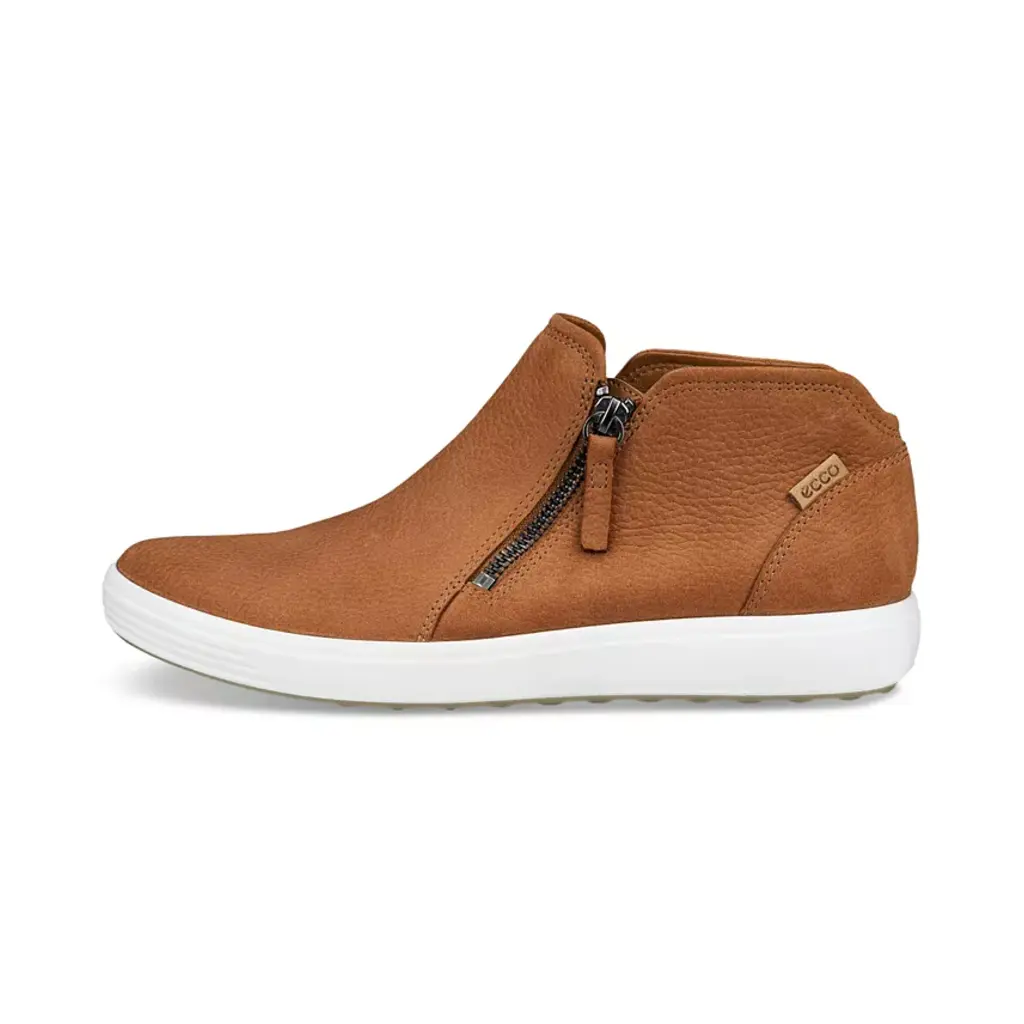 ECCO WOMEN'S SOFT 7 SIDE ZIP BOOTIE-CASHMERE