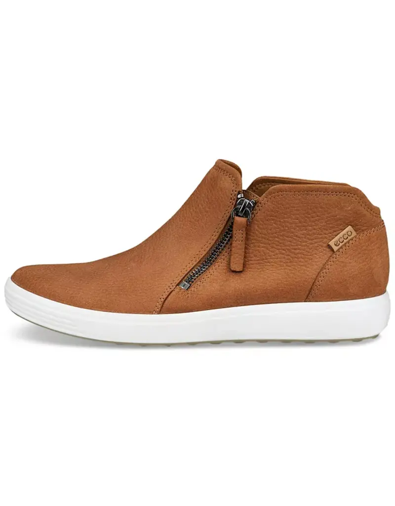 ECCO WOMEN'S SOFT 7 SIDE ZIP BOOTIE-CASHMERE