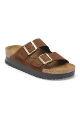 BIRKENSTOCK ARIZONA PLATFORM-DARK TEA SUEDE