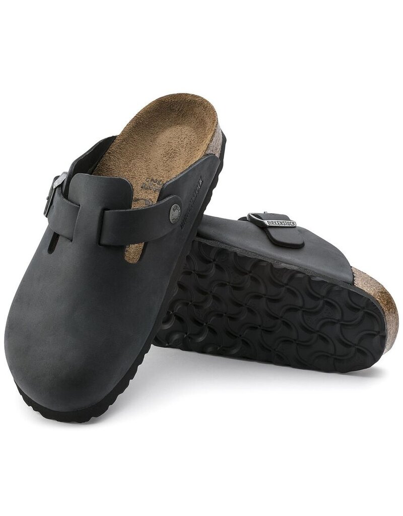 BIRKENSTOCK BOSTON OILED LEATHER-BLACK OILED
