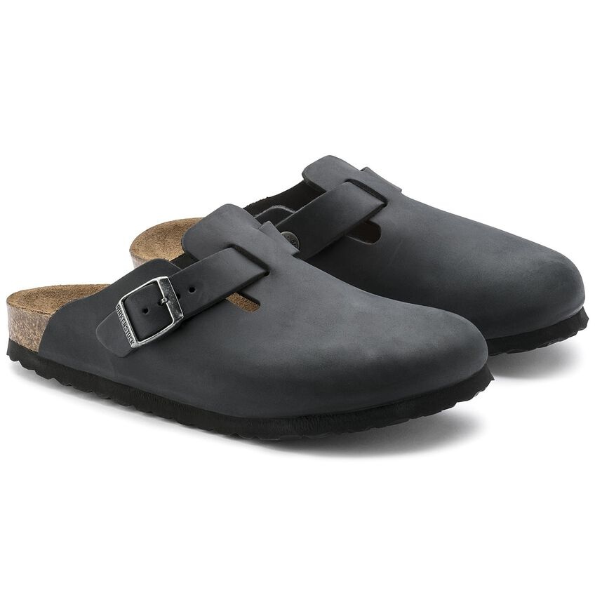 BIRKENSTOCK BOSTON OILED LEATHER-BLACK OILED