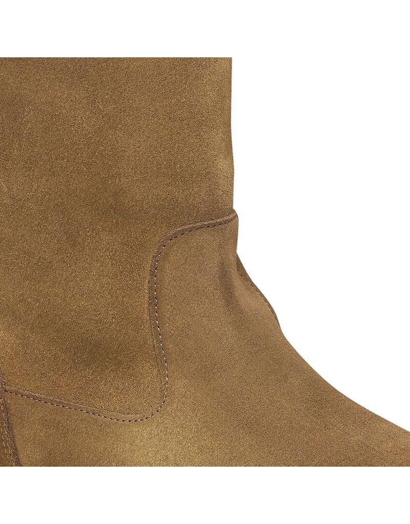 BIRKENSTOCK WOMEN'S UPPSALA SHEARLING-DARK TEA/NATURAL SUEDE