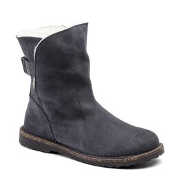 BIRKENSTOCK UPPSALA SHEARLING GRAPHITE/NATURAL SUEDE