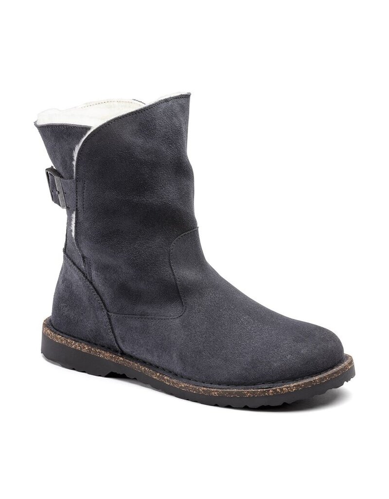 BIRKENSTOCK UPPSALA SHEARLING GRAPHITE/NATURAL SUEDE