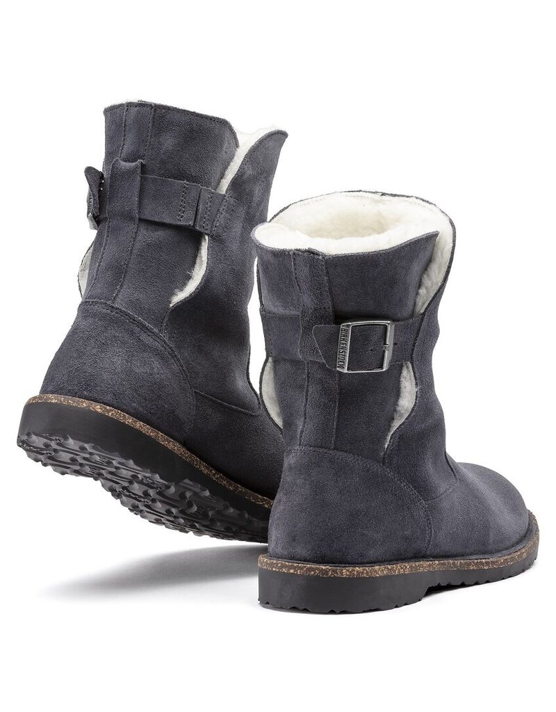 BIRKENSTOCK UPPSALA SHEARLING GRAPHITE/NATURAL SUEDE