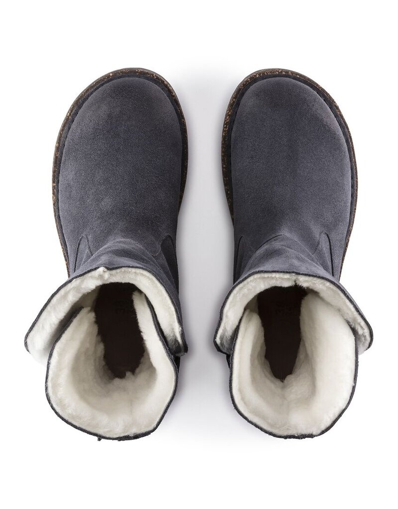 BIRKENSTOCK UPPSALA SHEARLING GRAPHITE/NATURAL SUEDE